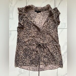AllSaints leopard blouse size small